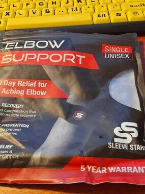 NEW BAG ! Sleeve Stars Tennis Elbow Brace Relief for Tendonites Single Beige